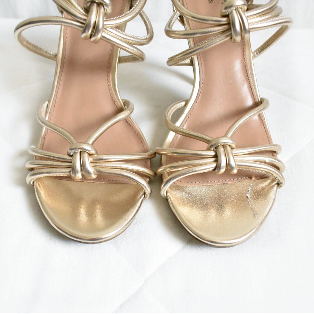 A New Day Gold Knotted Tubular Heels